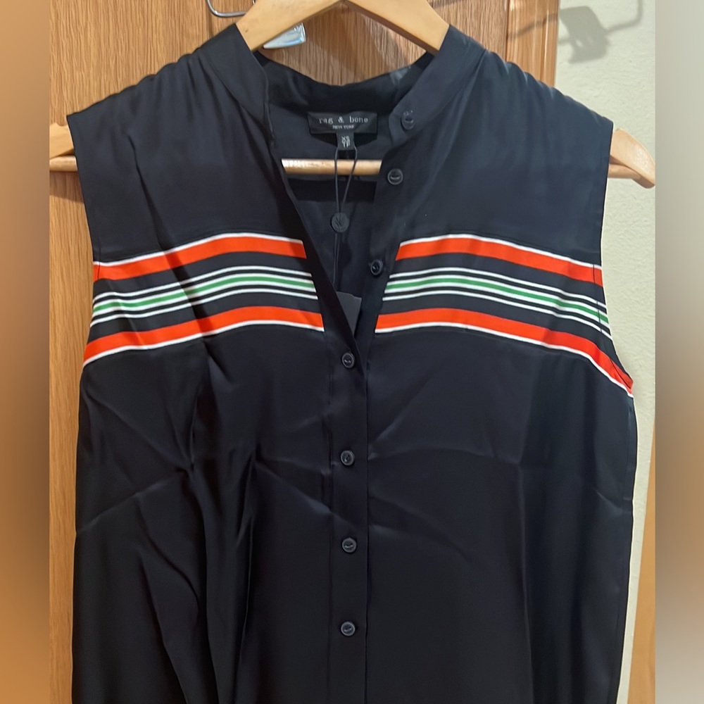 NWT Rag & Bone Silk Button Up